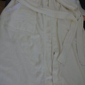 Beautiful Bathrobe Beige Color Length 42" Armpit to Armpit 24, Hood 11" New